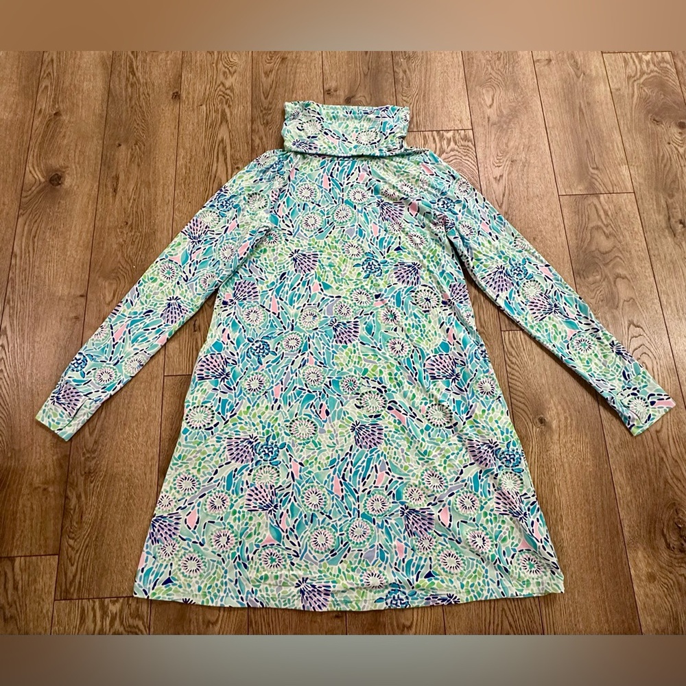 Lilly Pulitzer Lilshield Women’s Dress UPF 50+ Blue Ibiza Size M